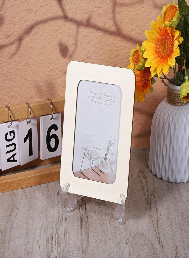 Qulkws 2 pcs 6" Clear Acrylic Display Stand/Plate Stands, Folding Display Plate Holder, Clear Acrylic Easel Stands for Home Office Tables Decoration - Image 5